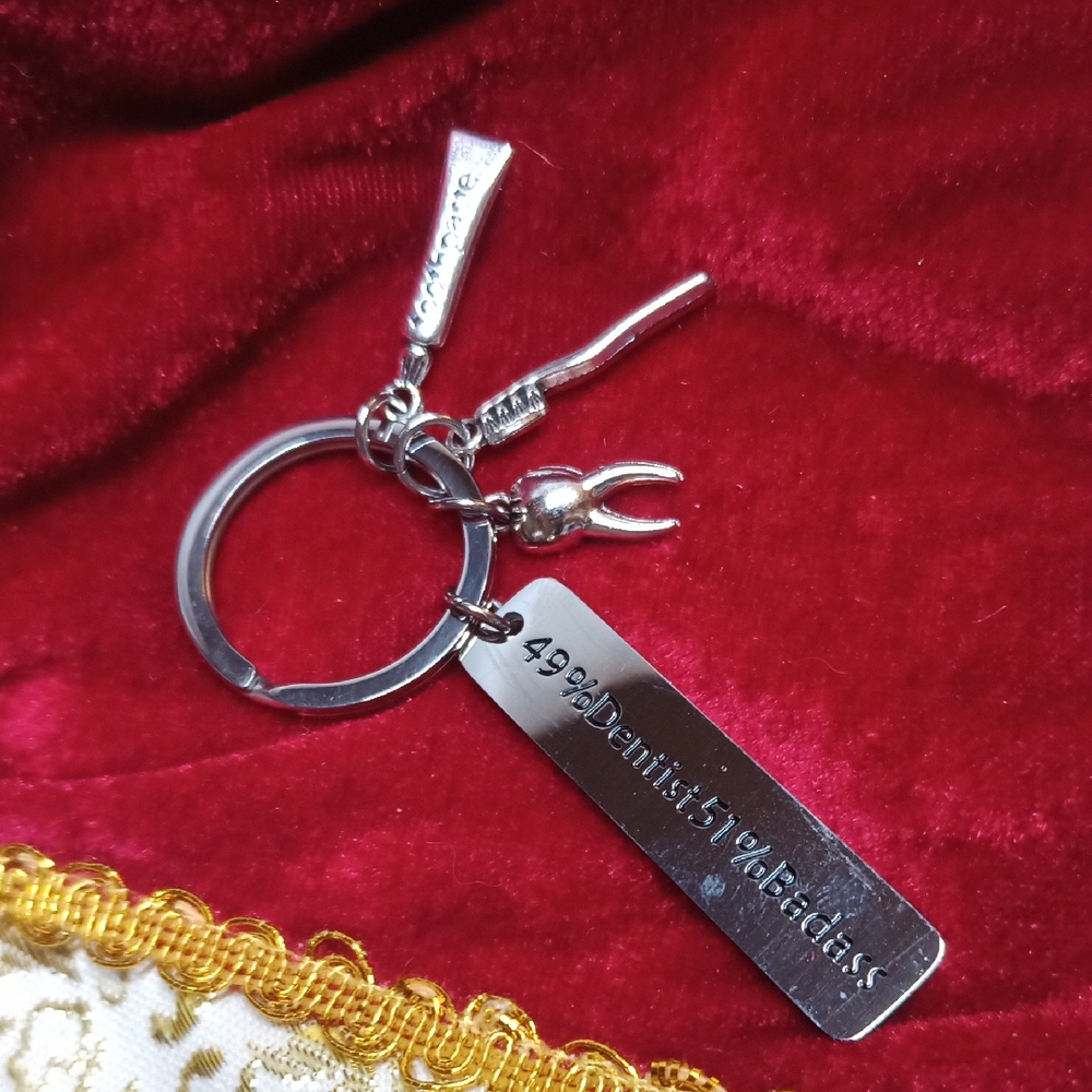 Dentist Keychain with Dental Charms